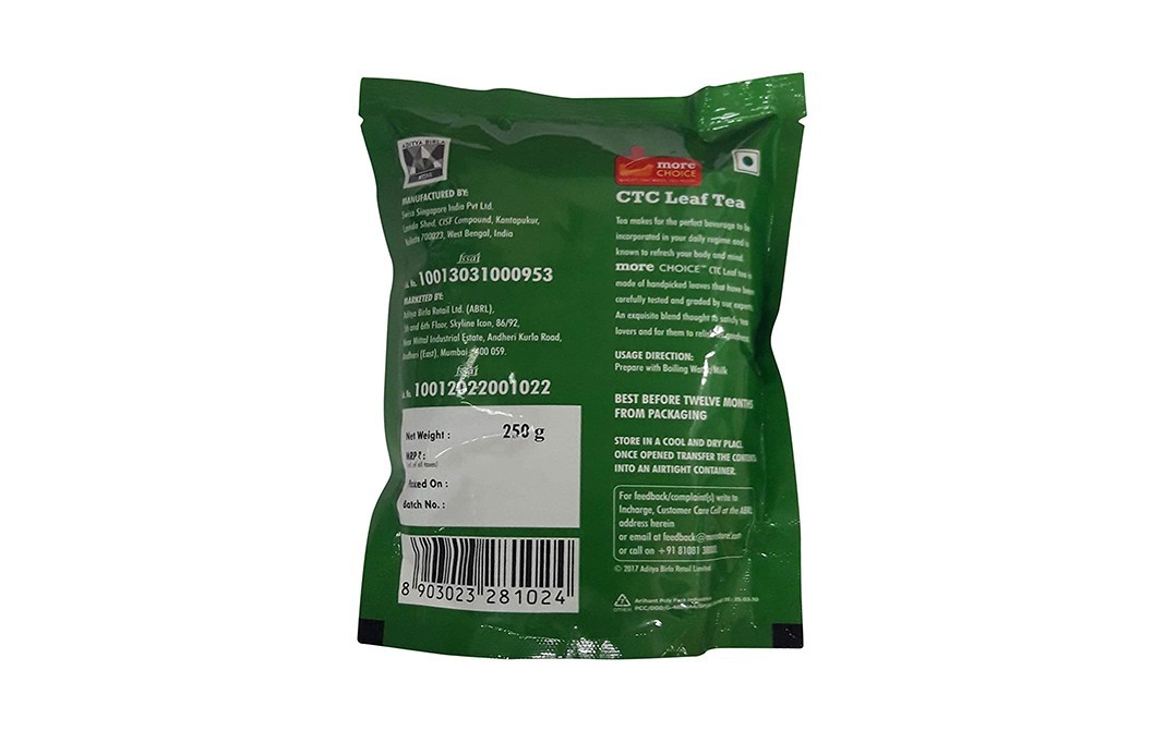 More Choice Pure CTC Leaf Tea    Pack  250 grams